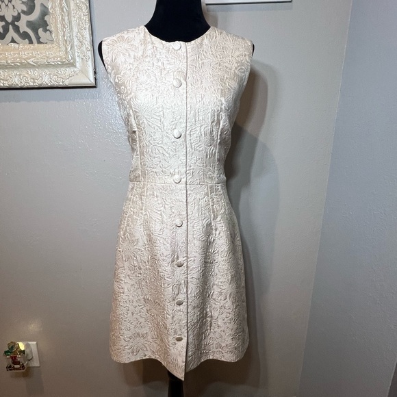 Dolce & Gabbana Cream Textured Mini Dress - Picture 8 of 12